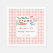 夏の農家マーケットベビーシャワーパーティーfor girl スタンダードカクテルナプキン (正面)