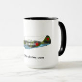 夏の迷彩柄のマグ マグカップ (正面右)