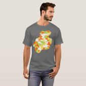 夏の迷彩柄パ絵を描ターンの分割v3 tシャツ (正面フル)