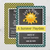 夏の遊び会招待状 招待状 (正面/裏面)