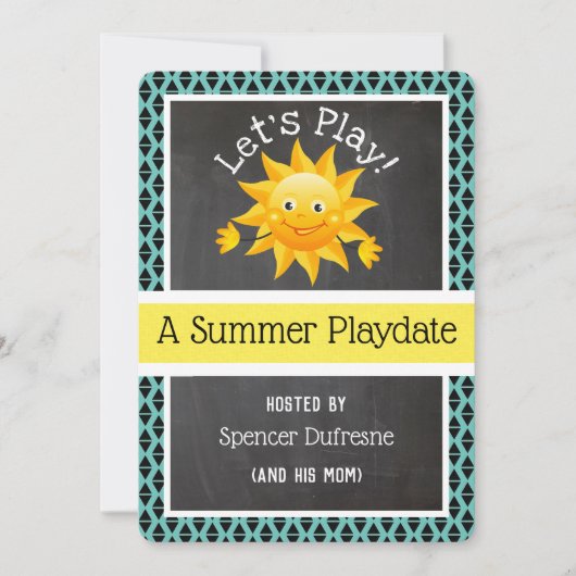 夏の遊び会招待状 招待状 (正面)