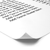 夏の野の牧草地シーティングチャート ポスター (角)