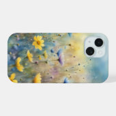 夏の野の花の草原 iPhone 15ケース (裏面横)