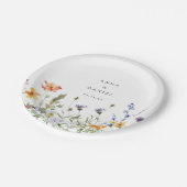 夏の野の花ガーデンウェディング ペーパープレート (アングル)