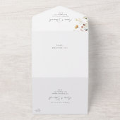 夏の野の花畑の結婚式 オールインワン招待状 (外側)