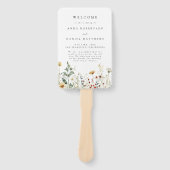 夏の野の花畑の結婚式 ハンドファン (正面)