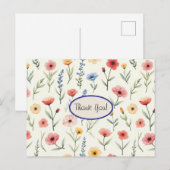 夏の野生の花に感謝 ポストカード (正面/裏面)