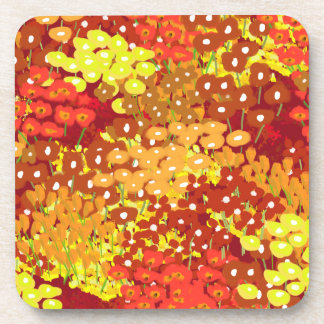 夏の野生の花のコースター コースター