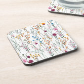夏の野生の花パターン コースター (左側)