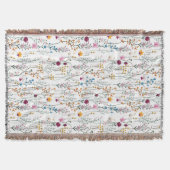 夏の野生の花パターン スローブランケット (正面)