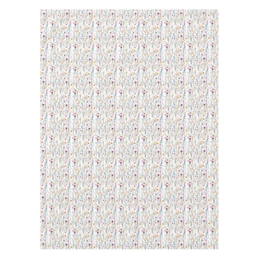 夏の野生の花パターン テーブルクロス (正面)