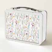 夏の野生の花パターン メタルランチボックス (裏面)