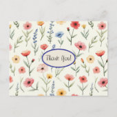 夏の野生の花 ありがとう ポストカード (正面)