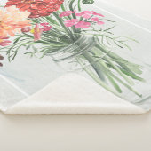 夏の野生の花-ピンク及び赤 シェルパブランケット (3/4)