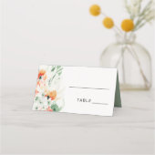 夏の野結婚花のフローラ プレイスカード (裏面)