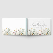 夏の野花畑の愛する思い出の葬儀 ゲストブック (全面)