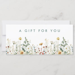 夏の野草のフィールドのギフト証明書