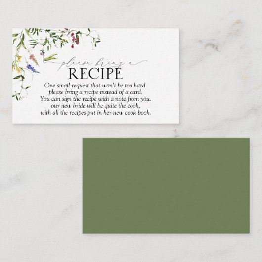 夏の野草レシピ エンクロージャーカード (正面/裏面)