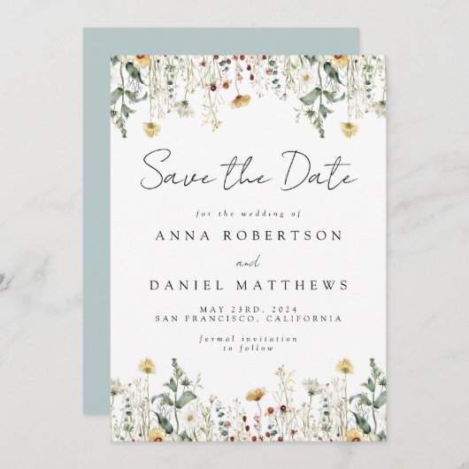 夏の野草畑 セーブザデート (正面/裏面)