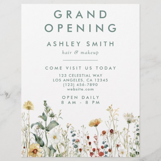 夏の野草畑 チラシ (裏面)