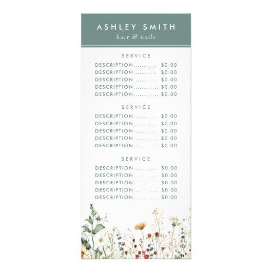 夏の野草畑 ラックカード (正面)