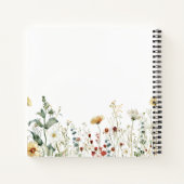 夏の野草野パーソナライズされた ノートブック (裏面)