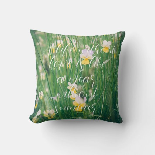 夏の野草 クッション (正面)