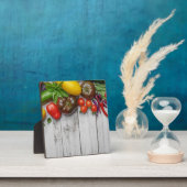 夏の野菜の収穫縁ど フォトプラーク (インサイチュ)