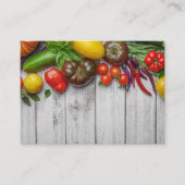 夏の野菜の収穫縁ど 名刺 (正面)