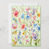 夏の開花フローラ結婚式招待状 招待状 (裏面)