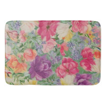 夏の開花水彩フラワーコラージュ