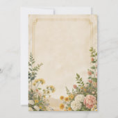 夏の開花結婚式招待状ヴィンテージフローラ 招待状 (裏面)