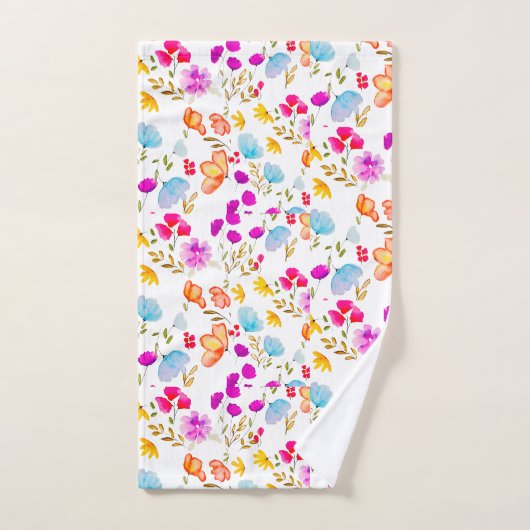 夏の開花 ハンドタオル (ハンドタオル)