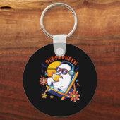 夏の間かわいい不気味夏の幽霊ハロウィンラブ キーホルダー (正面)