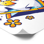 夏の間かわいい不気味夏の幽霊ハロウィンラブ ポスター (角)