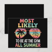 夏の間ずっとジムにいる可能性が高い先生 ポストカード (正面/裏面)
