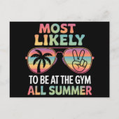 夏の間ずっとジムにいる可能性が高い先生 ポストカード (正面)