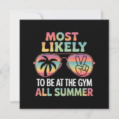 夏の間ずっとジムにいる可能性が高い先生 招待状 (正面)