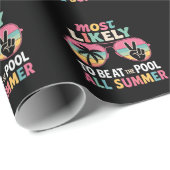 夏の間ずっとプールにいるようだ先生 ラッピングペーパー (ロールコーナー)