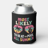 夏の間ずっとプールにいる可能性が最も高い先生 缶クーラー (缶正面)