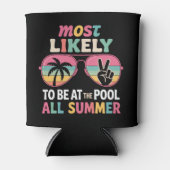 夏の間ずっとプールにいる可能性が最も高い先生 缶クーラー (正面)