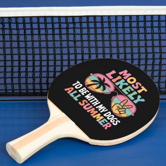 夏の間ずっと愛犬と一緒の先生 卓球ラケット (インサイチュ)