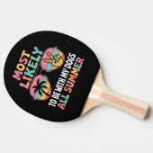 夏の間ずっと愛犬と一緒の先生 卓球ラケット (横)