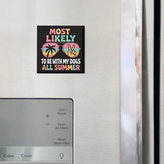 夏の間ずっと犬と一緒にいるかもしれない先生 マグネット (インサイチュ (冷蔵庫))