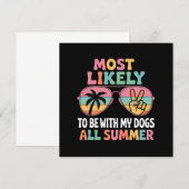 夏の間ずっと犬と一緒にいるかもしれない先生 招待状 (正面/裏面)