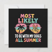 夏の間ずっと犬と一緒にいるかもしれない先生 招待状 (正面)