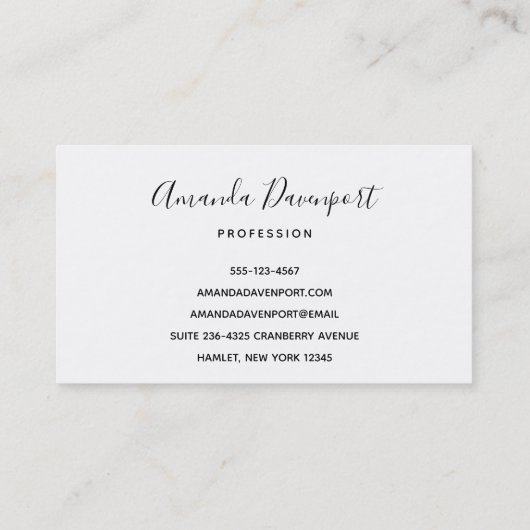 夏の雨の降る白鳥 名刺 (裏面)