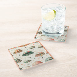 夏の雨 ガラスコースター