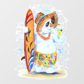 夏の雪だるまサーファーおもしろいウィンドウの固定 ウィンドウサイン (シート)