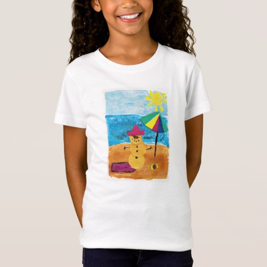 夏の雪だるま- Kids Art for CHOC Tシャツ (正面)